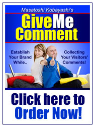 『 Give Me Comment《マスター・リセール・ライト付き》』は、こちらをクリックしてご注文下さい！